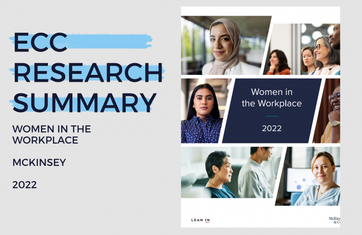 Graphic for research summary for women in the workplace